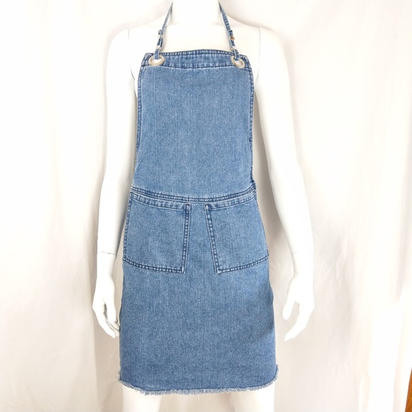 asos denim overall dress